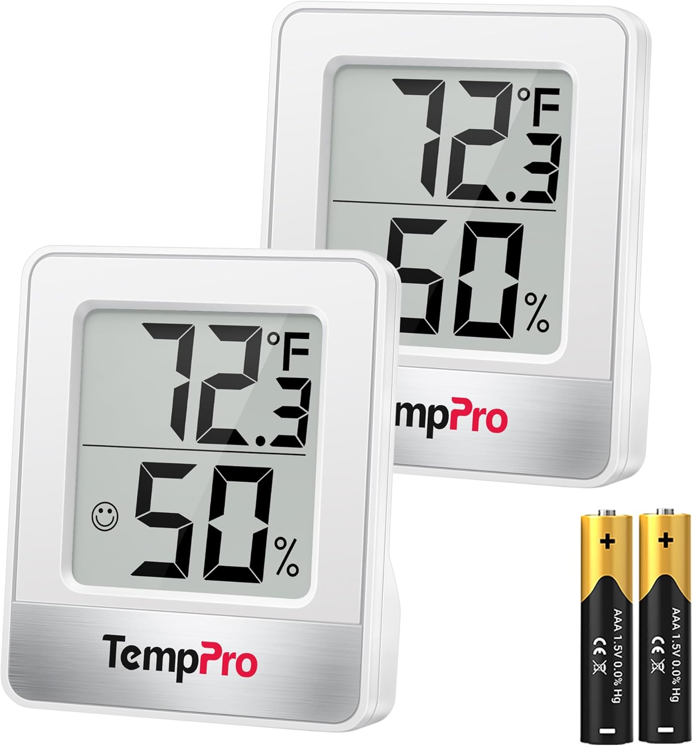 TempPro TP49 Digital Hygrometer & Indoor Thermometer - Accurate Humidity & Temperature Monitor | Mini Design