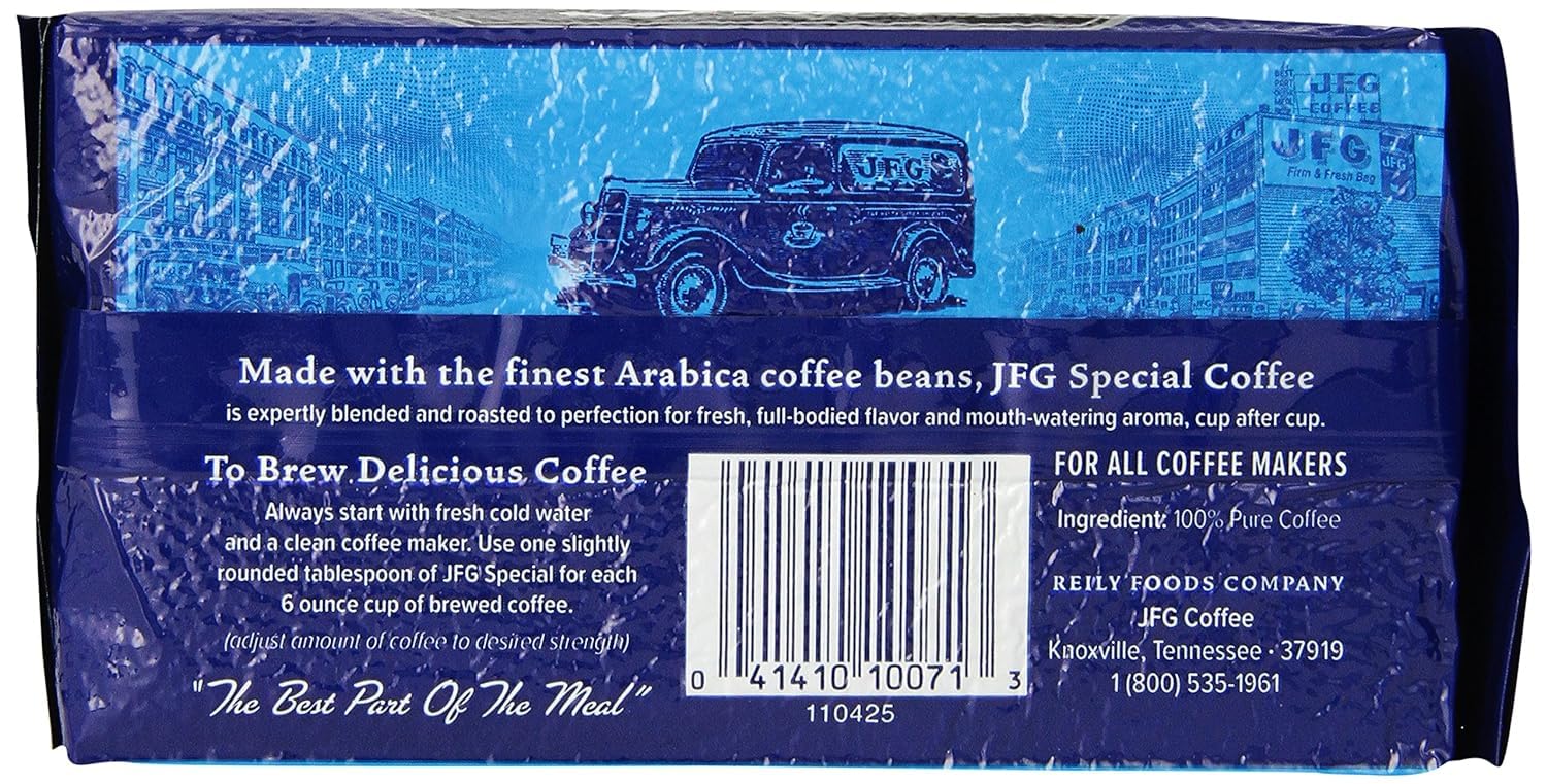 JFG Special Blend Medium-Dark Roast Ground Coffee, 11.5oz Bag (Pack of 12)