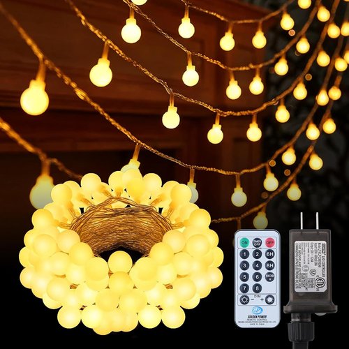Dailyart Globe String Lights - 200 LED Waterproof Fairy Lights | 75FT with Remote Control & Adjustable Brightness