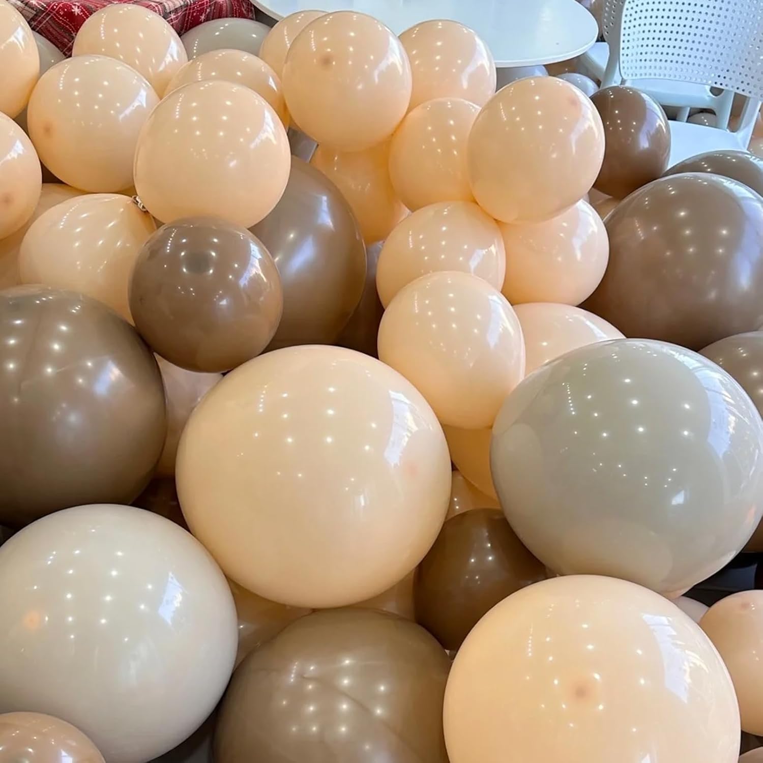Voircoloria 130-Piece Pastel Orange Balloon Garland Kit - Latex Balloons for Birthday, Baby Shower, Graduation & Gender Reveal Parties