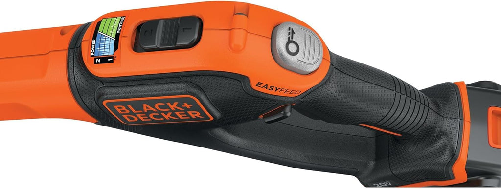 BLACK+DECKER 20V MAX String Trimmer & Edger - EasyFeed 12-Inch Cutting Width, 2-Speed Control, Battery Included