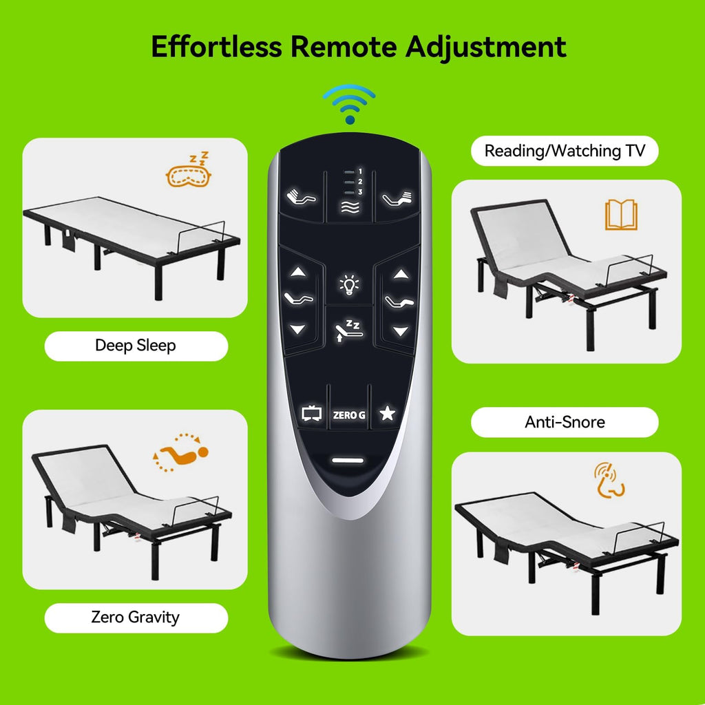 PZL RF358A RF502A Replacement Remote Control for Tempurpedic Ergo/Ergo Extend Adjustable Bed Base JDLK.33.01.18 RF358A / JLDK.33.01.36 RF502A