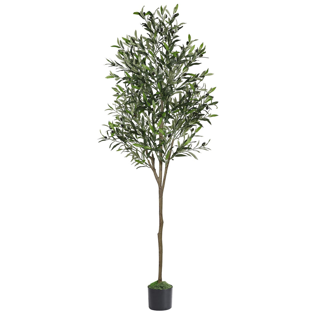 Alupssuc 6ft Olive Tree Artificial Indoor, Fake Tree Potted Faux Olive Trees with Lifelike Fruits and Realistic Leaves, Artificial Plants Indoor Fake Plants for Modern Home Office Living Room Decor