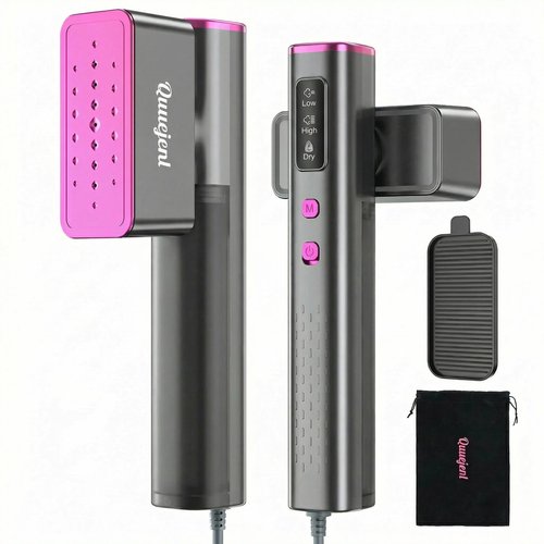 Travel Steamer for Clothes, 100V-240V Portable Iron, 15s Fast Heat Up, 2 in 1 Handheld Steamer & Iron, LED Display, 150ml Large Water Tank, Compact Travel Size Ideal for Worldwide & European Use