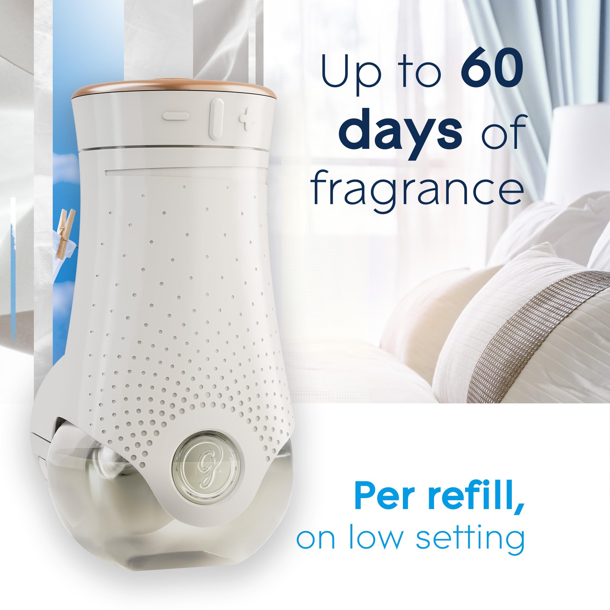 Glade PlugIns Air Freshener Starter Kit, Scented and Essential Oils for Home and Bathroom, Clean Linen, 4.02 Fl Oz, 2 Warmers and 6 Refills