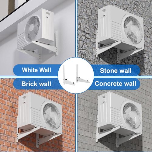 ZUAVIALA Outdoor Mini Split Wall Mounting Bracket for 9000 Btu to 18000 Btu Ductless Mini Split Air Conditioner AC Heat Pump Systems, Heavy Duty AC Support Bracket for Outside, Holds Up to 330lbs