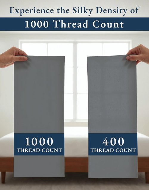 100% Egyptian Cotton King Sheet Set - Premium 1000 Thread Count, Naturally Cooling & Breathable, Charcoal