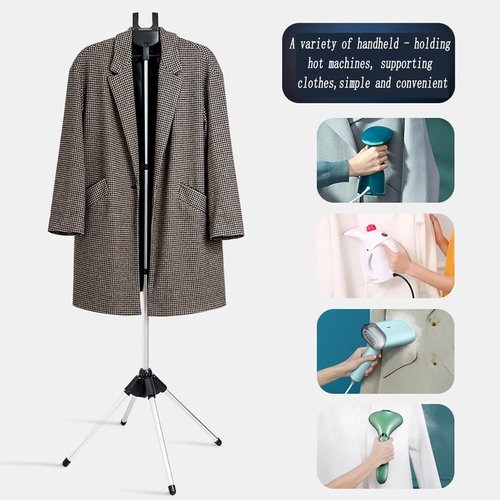 Garment hanger for steaming clothes,Steam rack for clothes,Handheld garment steamer rack,Clothes hanger for steam ironing,Steam stand clothes,Steamer pole,Steamer Hanger standing, steam iron stand