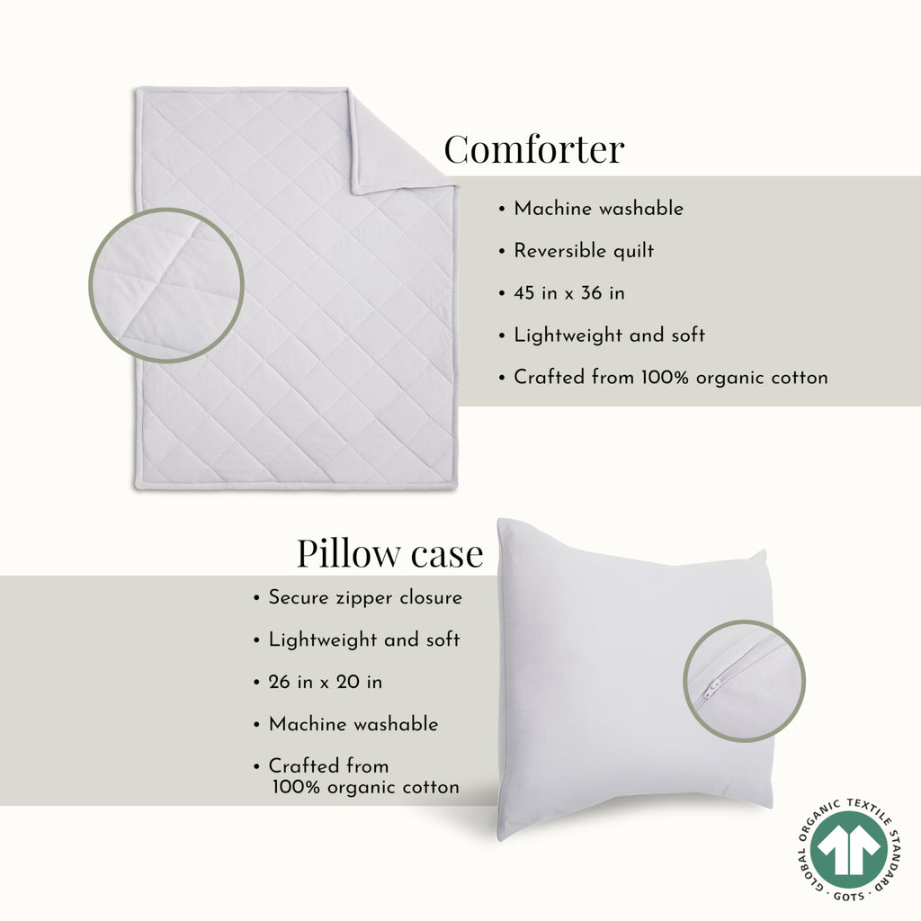 Evolur Grizzly Bear 3 Piece Toddler Bedding Set, Super Soft and Breathable Toddler Bedding, Machine Washable, Includes Fitted Sheet, Comforter and Pillow Case