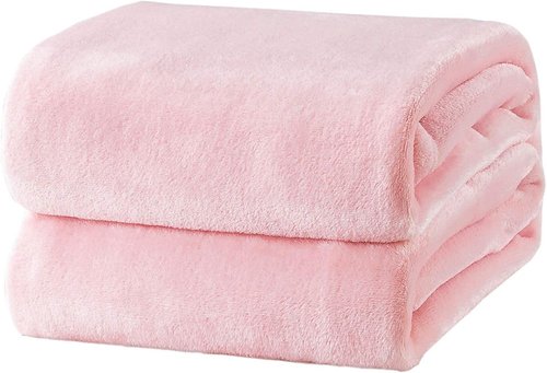 Bedsure GentleSoft Fleece Blanket - Cozy Pink Queen Size Luxury Throw, Soft & Lightweight 90x90 Inches