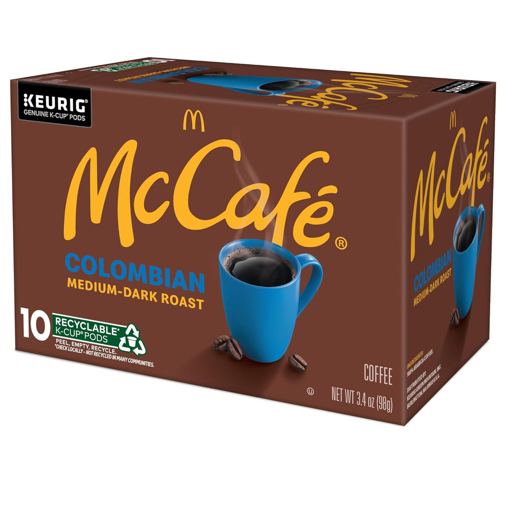 McCafe Colombian Coffee K-Cup Pods - Medium Roast, 60 Count (6 Packs of 10) for Keurig