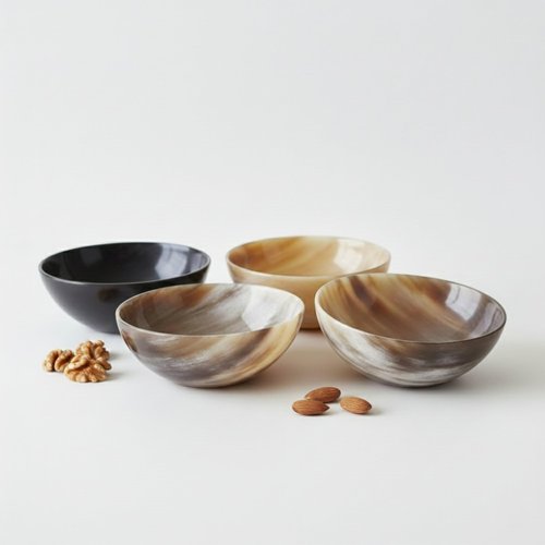 set of 5 Horn Bowls Viking Norse Medieval Reenactment|HORN BOWLs| Hand Crafted Serving Horn Bowl Set of 1 Large Bowl With 4 Small Bowls gift for mother,sister, girlfriend, relatives, christmas gift
