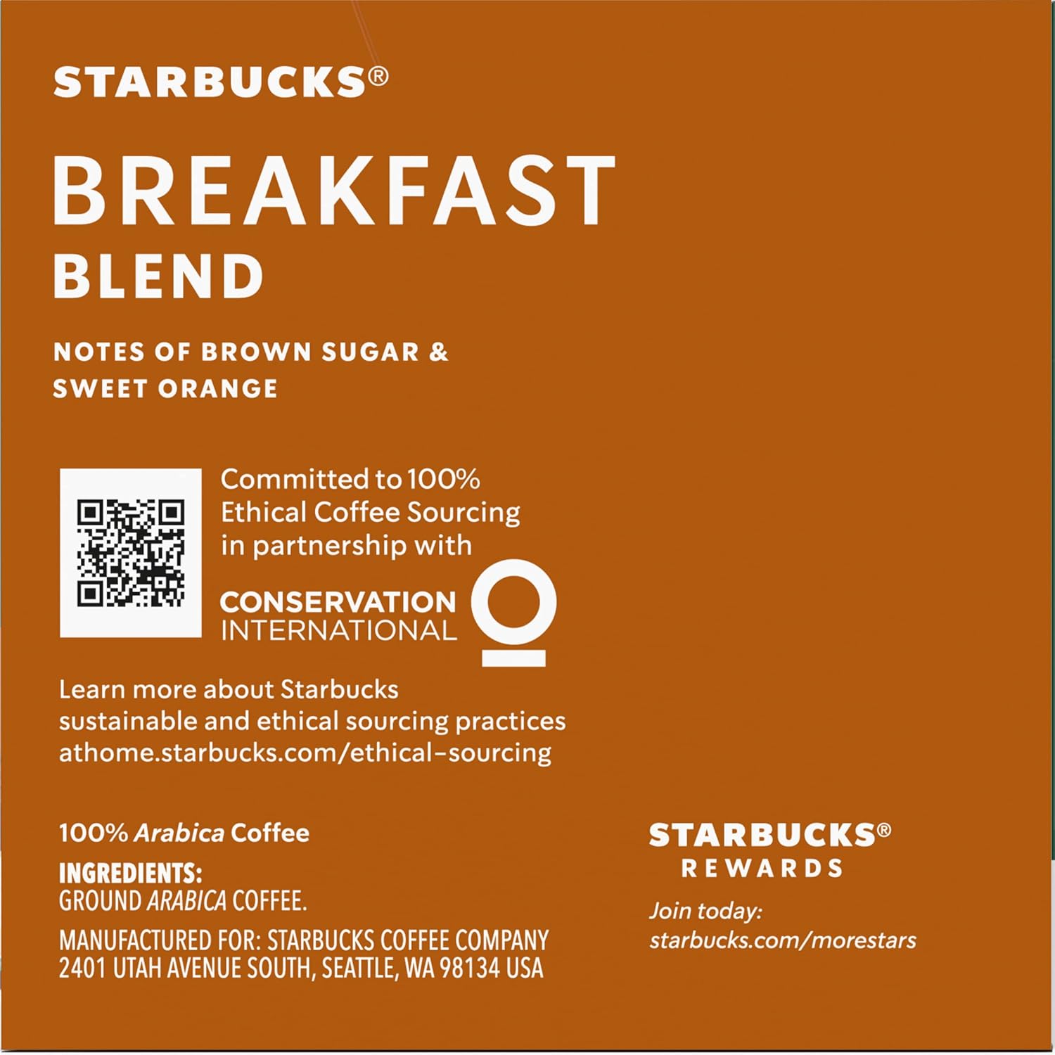 Starbucks Coffee K-Cup Pods - Breakfast Blend Medium Roast for Keurig - 20 Pods Total