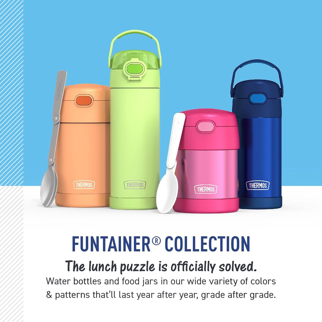 THERMOS FUNTAINER Water Bottle - 12 Ounce Kids Stainless Steel Insulated Bottle with Straw | Sonic the Hedgehog