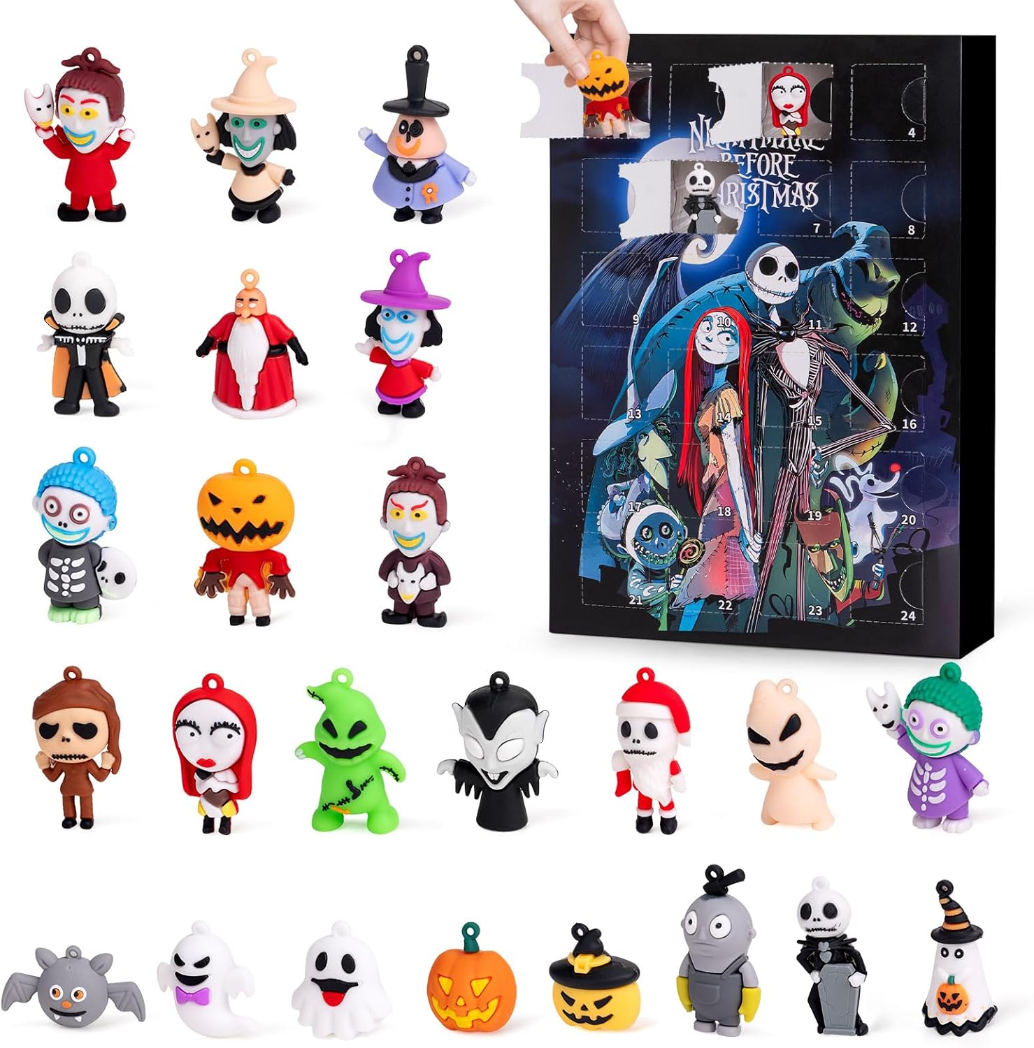 Nightmare Before Christmas Advent Calendar 2025 - 24 Collectible Ornaments for Kids & Adults