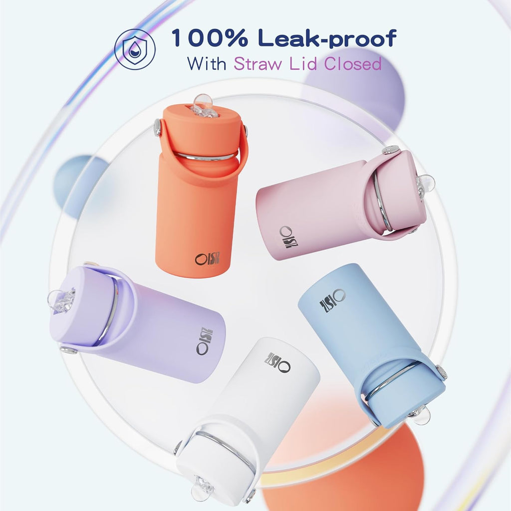 OISIZ Kids Water Bottle - 14oz Vacuum Insulated Stainless Steel | Leakproof, BPA-Free, Keeps Drinks Cold for 24 Hours