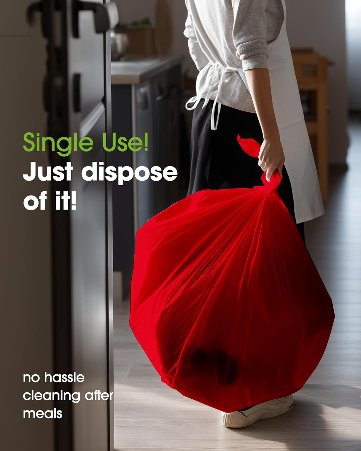 Pureegg Disposable Plastic Table Cloths - 84'' Round, Leakproof & Sturdy, Perfect for Holidays & Events - Red (8 Pack)