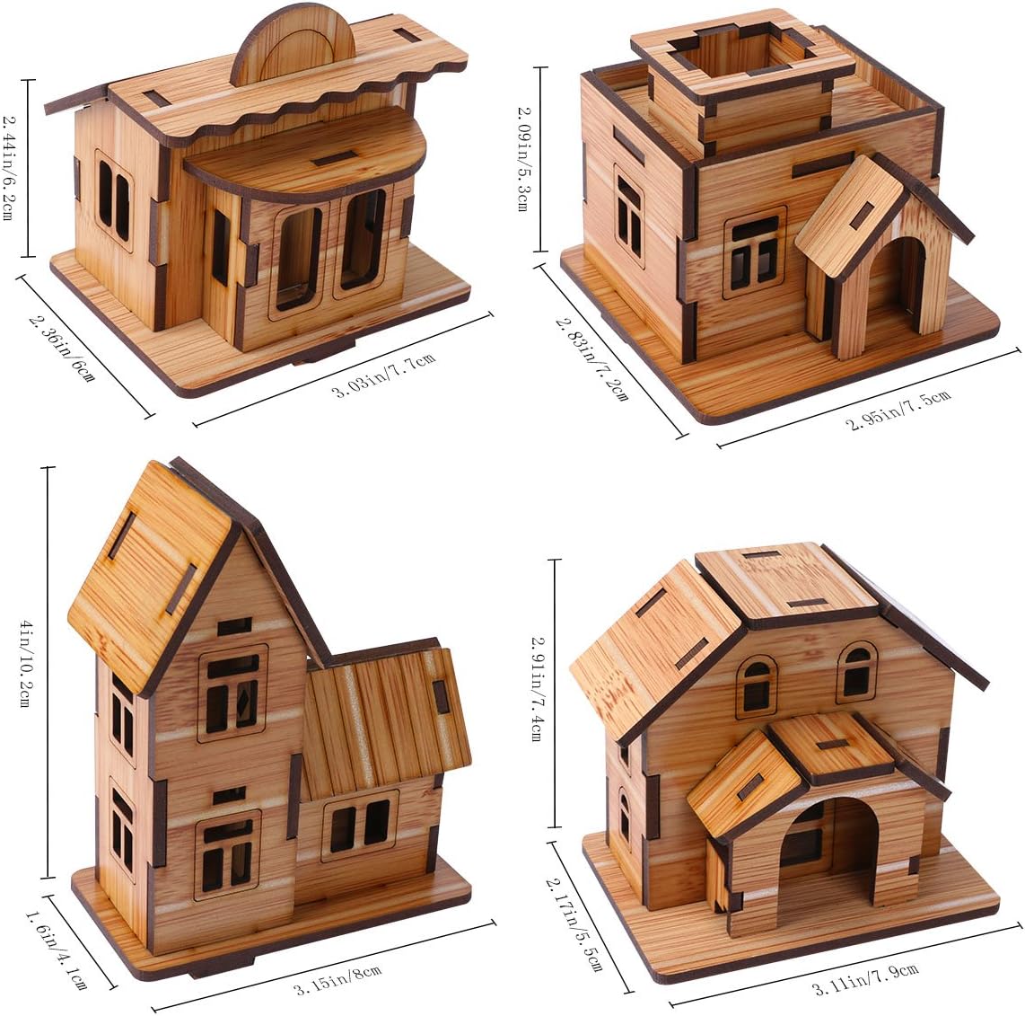 Skiennix 3D Wooden Puzzle - Mini DIY Model House Kit | Educational Jigsaw Puzzle for All Ages