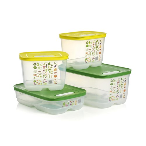 Tupperware Fridgesmart 4 Piece Food Storage Container Set, Dishwasher Safe and BPA Free (4 Containers, 4 Lids)
