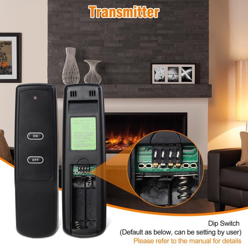 Universal Gas Fireplace Remote Control,Fit skytech 1001-A 1001TX 3001,durablow TR1003,Napoleon F45,Acumen RCK-IW,Ambient RCB,realFyre and More,Fireplace On/Off Remote Control Kit for Millivolt Valve