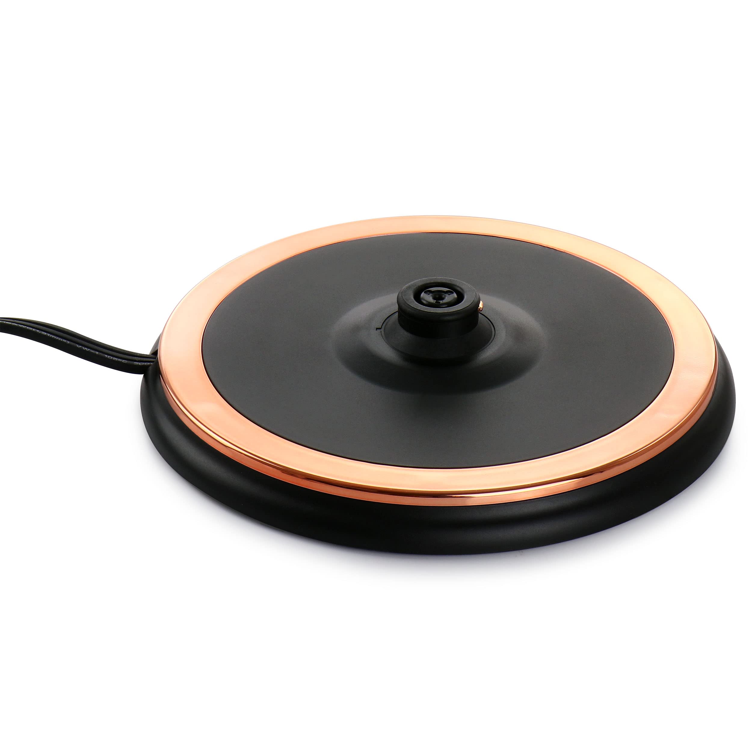 MegaChef 1.8 Quarts Half Circle Electric Tea Kettle in Matte Black