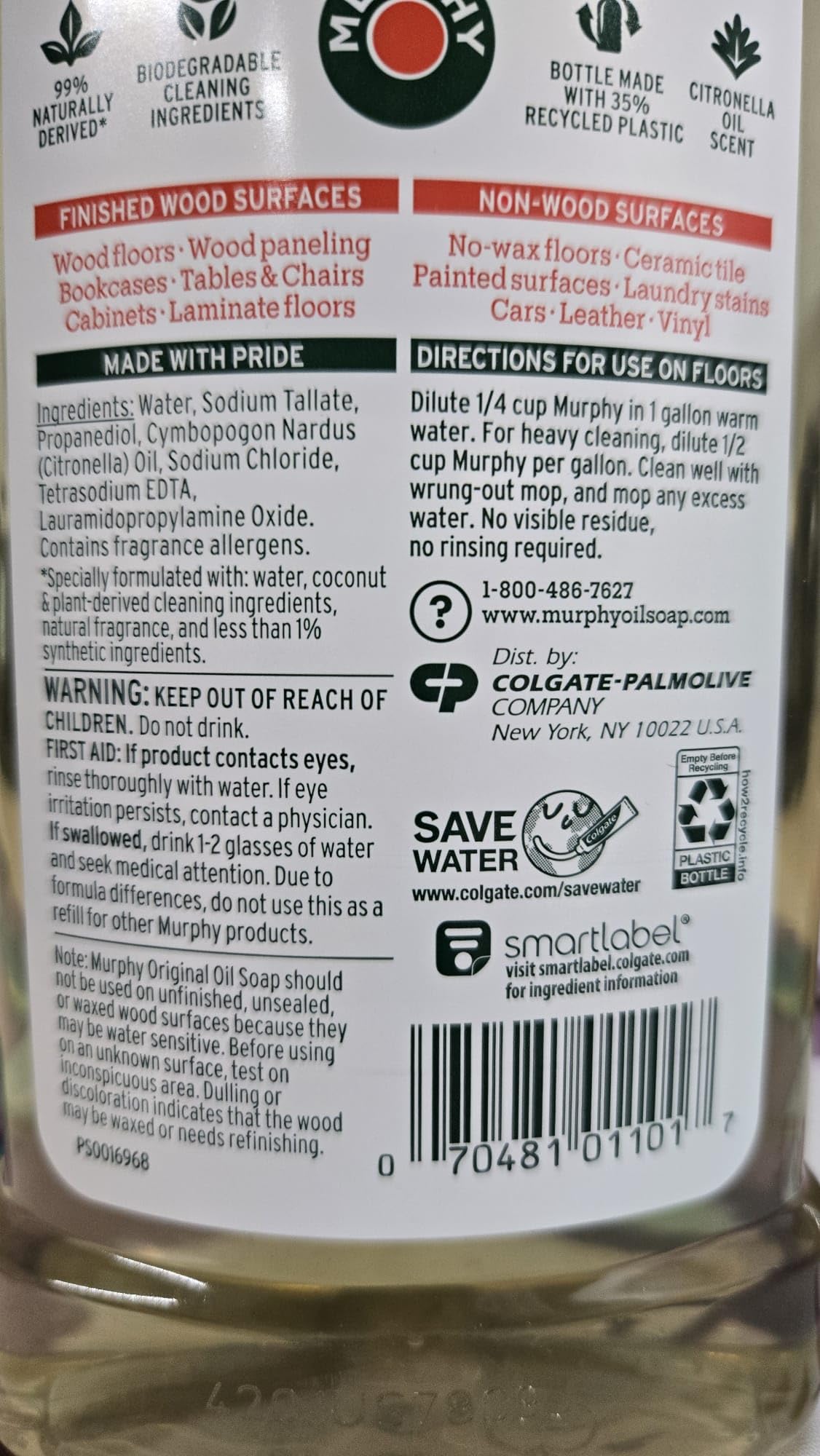 Murphy Oil Soap, Original Formula 16 fl oz (473 ml) - Pack of 2