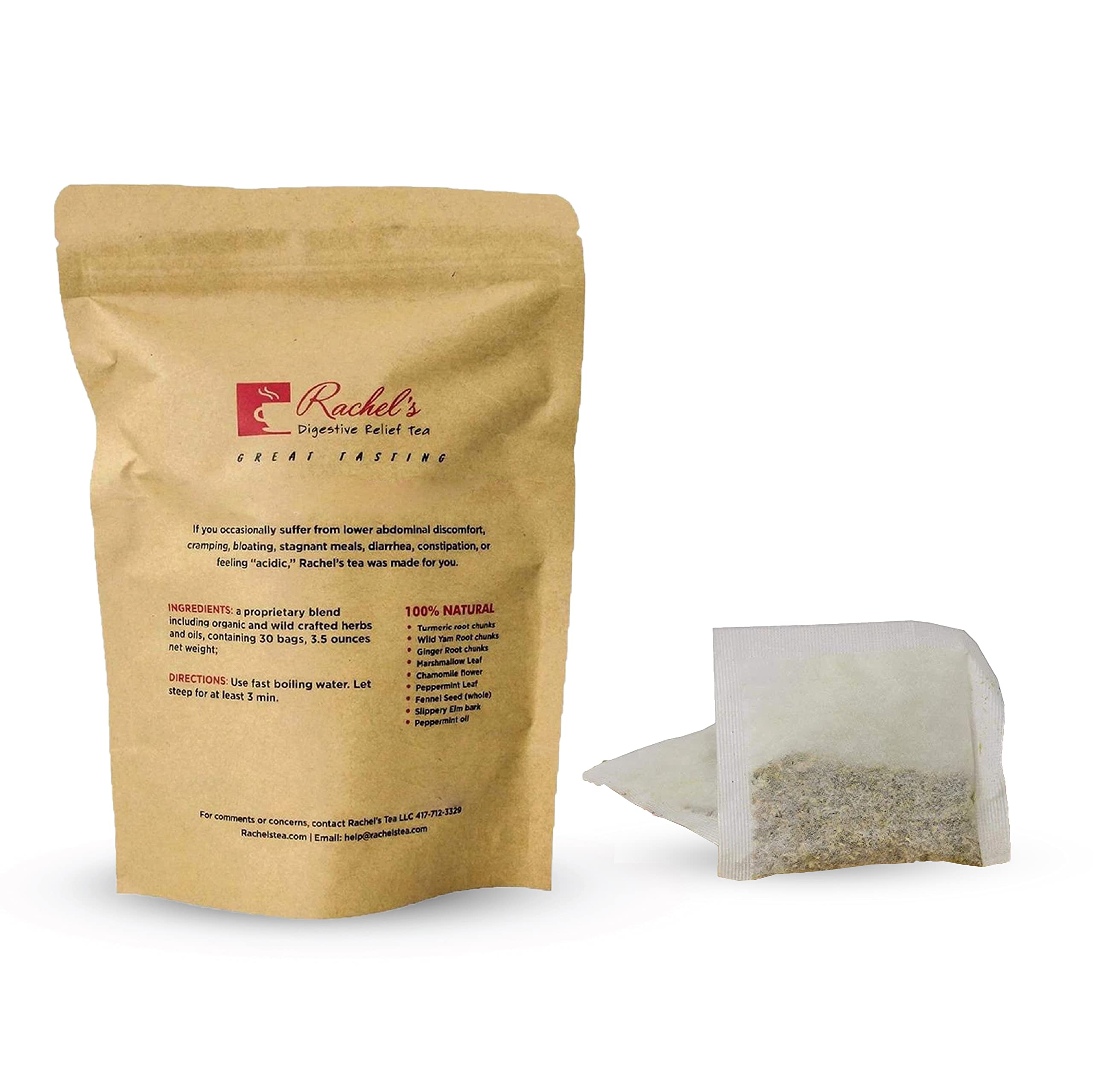 (120 Bags/240 Cups) Rachel’s Tea: Turmeric, Wild Yam, Ginger, Marshmallow, Chamomile, Peppermint, Fennel Slippery Elm