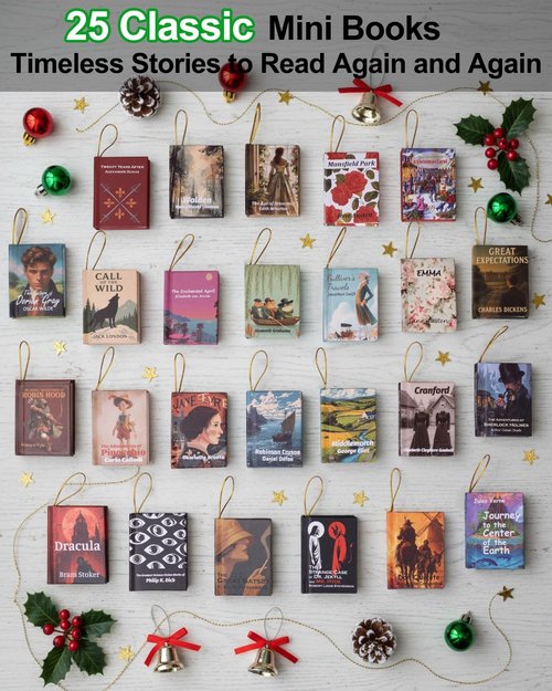 Bookish Advent Calendar 2025 by Unique Gifts | 25 Festive Ornaments for Book Lovers - Perfect for Christmas