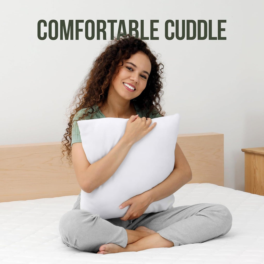 Utopia Bedding Throw Pillow - Fluffy Down Alternative Cushion for Bed & Sofa | 28 x 28 Inches, White