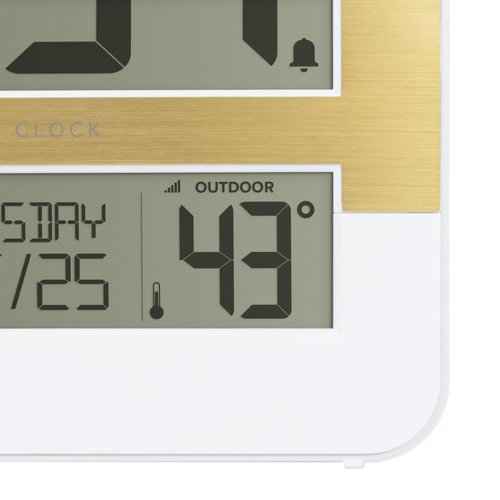 La Crosse Technology L73859 Two-Tone Atomic Digital Clock with Temperature
