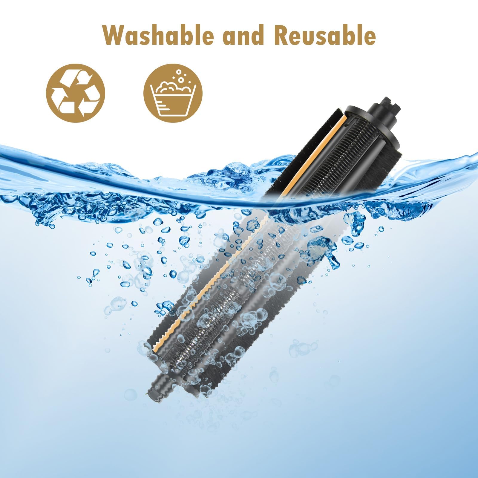 Ndoge TriCut Brush Replacement for Dreame X40 Ultra, L20 Ultra, L10s Ultra, L10s Pro Ultra, L10s Ultra Gen 2, L30 Ultra, L40 Ultra, X30 Ultra, X40 Master Robotic Vacuum, Anti-Tangle Brush Accessories