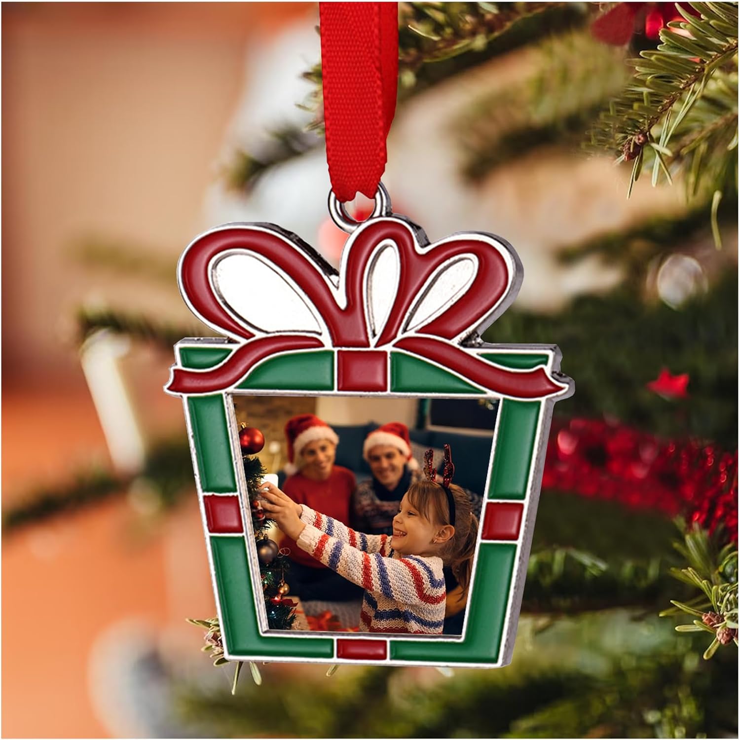 Personalized Christmas Ornaments 2025 | Custom Metal Tree Decor with Photo & Text - Perfect Gift