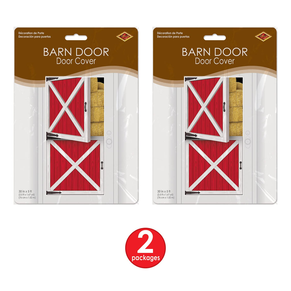 Beistle 2 Piece Plastic Western Barn Door Decorations For Farm Theme Birthday Party Supplies, Celebrating With You Since 1900