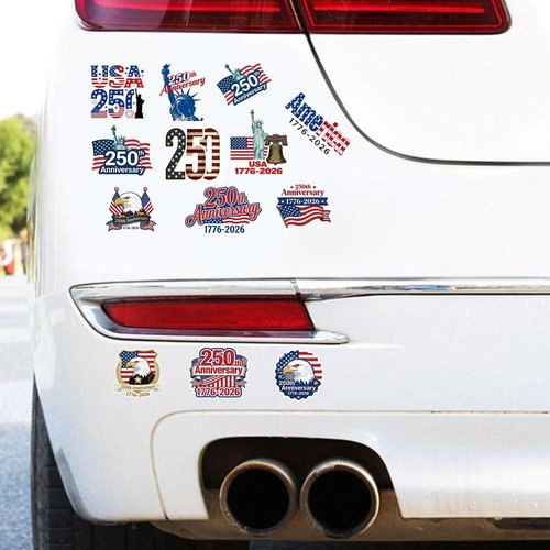 250th Anniversary Stickers by [Brand Name] - Waterproof Vinyl Decals for Laptop, Water Bottle & More
