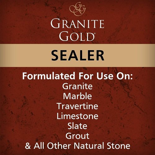 Granite Gold Granite Sealer Combo Pack, Water-Based Sealer Spray and Refill for Granite, Marble, Travertine, Natural Stone Countertops, 24 oz + 64 oz