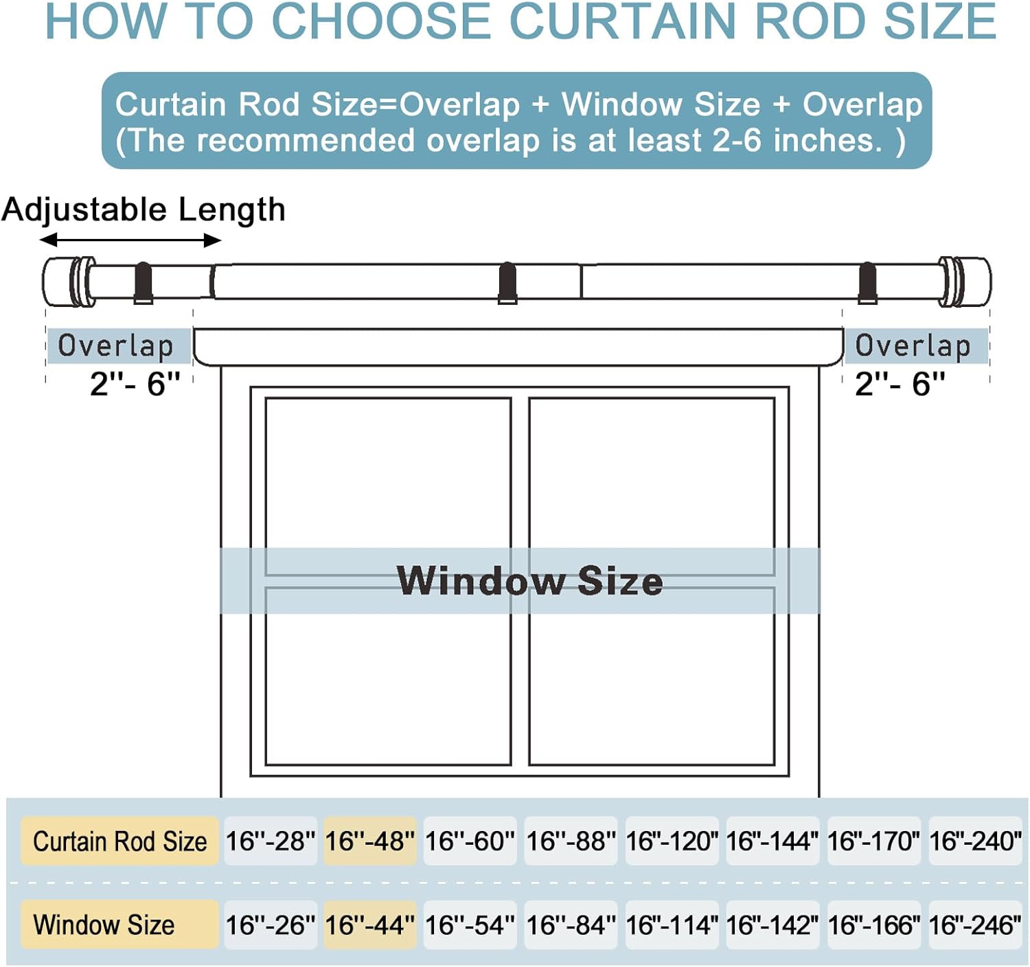 Byondeth Adjustable Curtain Rods | 16 to 60 Inches | 1-Inch Diameter | Elegant Flash Gold Finish