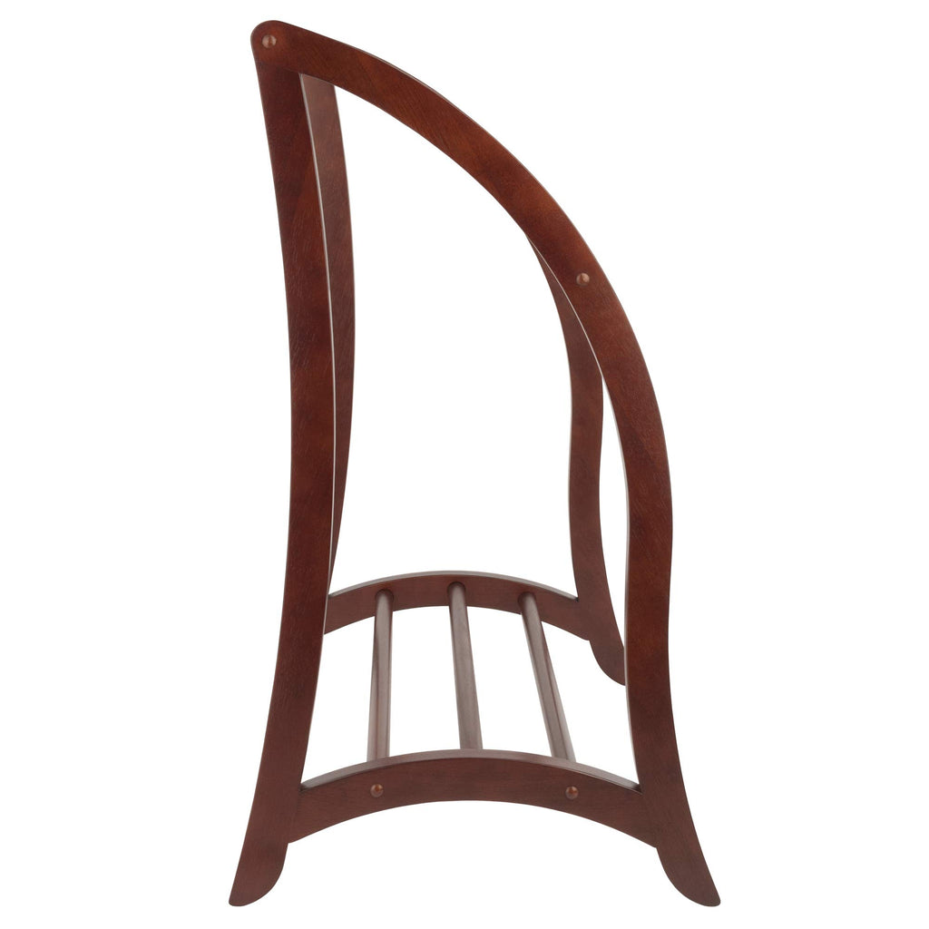 Winsome Wood Quilt Rack With 3 Rungs, Antique Walnut (94036)