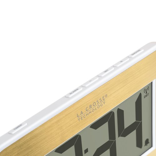 La Crosse Technology L73859 Two-Tone Atomic Digital Clock with Temperature