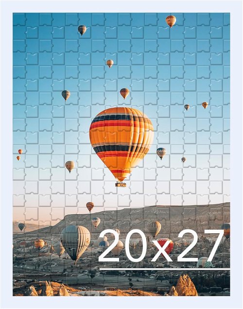JCJMY 20x27 Picture Frame - White Puzzle & Photo Frame for Horizontal/Vertical Wall Display