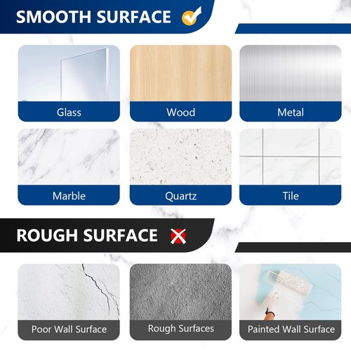 HOREAKHJ 14 Pack Shower Caddy Adhesive Replacement, Strong Adhesive Hooks, Waterproof Shower Adhesive Strips, No Drilling, for Bathroom Storage Shelves and Kitchen Racks