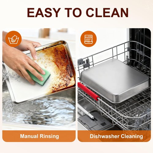 Toaster Oven Tray Compatible with Hamilton Beach,11"*9.3",Deep Edge,Rust-resistant Frosted Stainless Steel,Easy to Clean