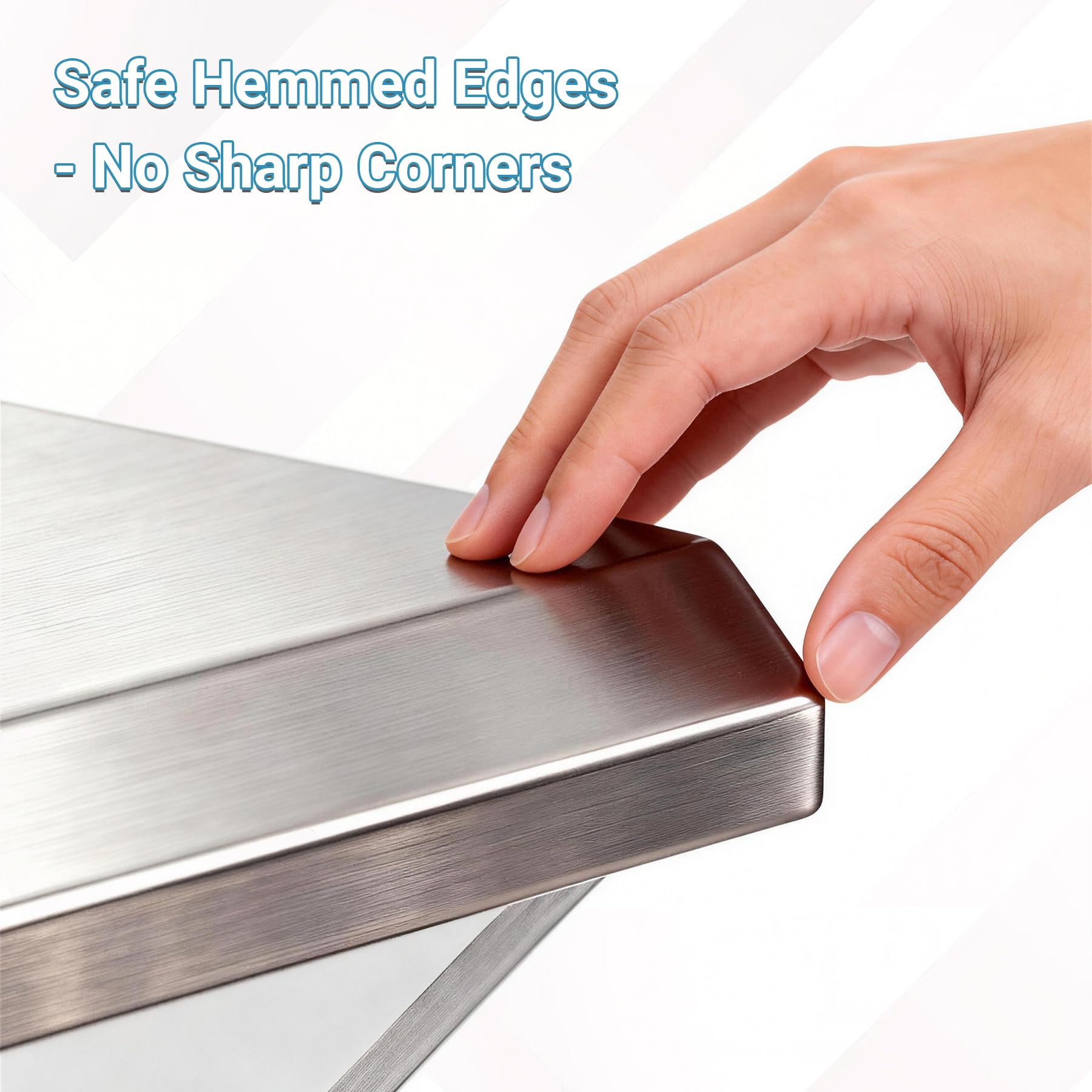 Toriexon Stainless Steel Shelf 12" x 48" - 2 Pack, 350LBS Wall Mounted Commercial Stainless Steel Shelves, Stable Stainless Wall Shelf for Kitchen, Bar, Restaurant and Garage