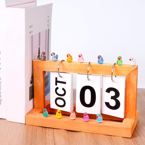 24Pcs Luminous Mini Resin Duck Fridge Magnets, Funny Duck Refrigerator Magnets, Cute Cartoon Decorative Magnets, Small 3D Colorful Magnets, Magnetic Tiny Duck Decor for Fridge Locker Kitchen Office