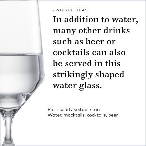 ZWIESEL GLAS Pure Water Glass (Set of 6), Drinking Glasses for Water, Dishwasher-Safe Machine-Made Tritan Crystal Glasses, Made in Germany (15 Ounce)