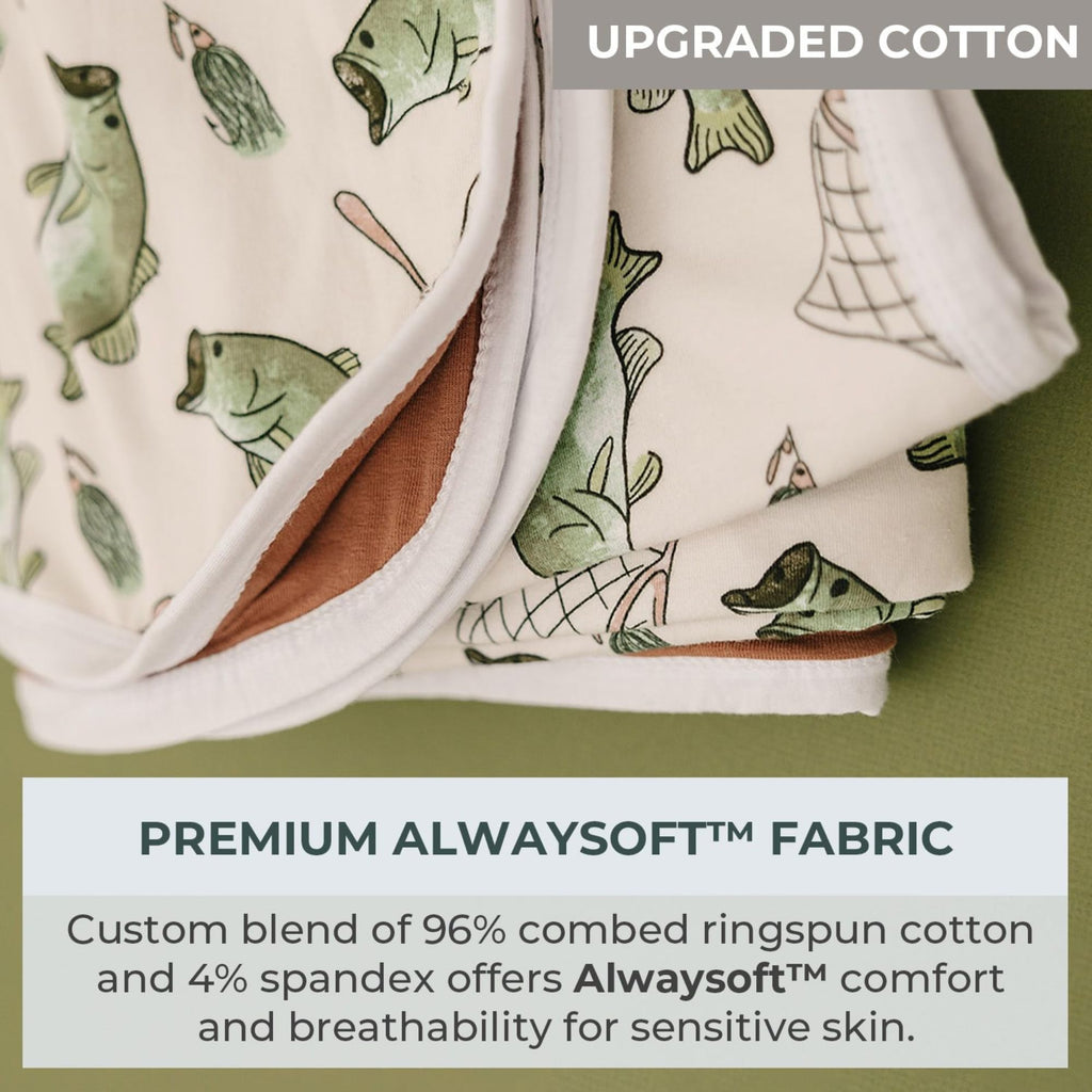 Pobibaby Premium Baby Blanket, Soft Stretchy Quilt for Babies, Toddlers, Kids (Gone Fishing)
