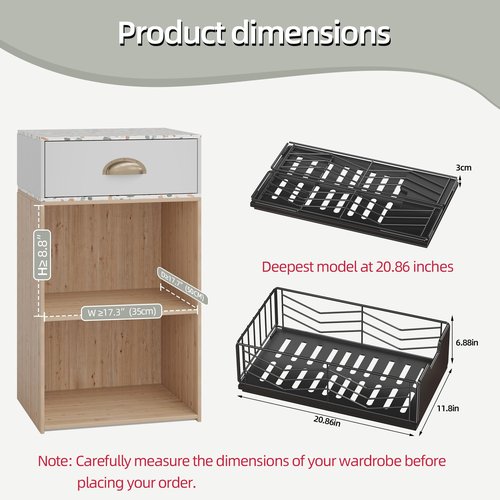 NETEL 2 Pack Pull Out Cabinet Organizer, No Drill Slide Out Drawers for Kitchen Cabinets, Peel and Stick Pull Out Drawers, Kitchen Cabinet Organizer,Black,11.8" W X 20.86" D X 6.9" H