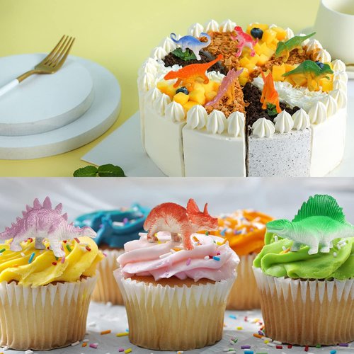FINGOOO Mini Dinosaur Figures Set - 39 Assorted Vinyl Toys for Dino-Themed Parties & Easter Gifts