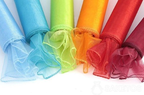 Elegant Organza Chair Sashes - Sheer Fabric for Weddings & Events | Pack of 10, Baby Pink