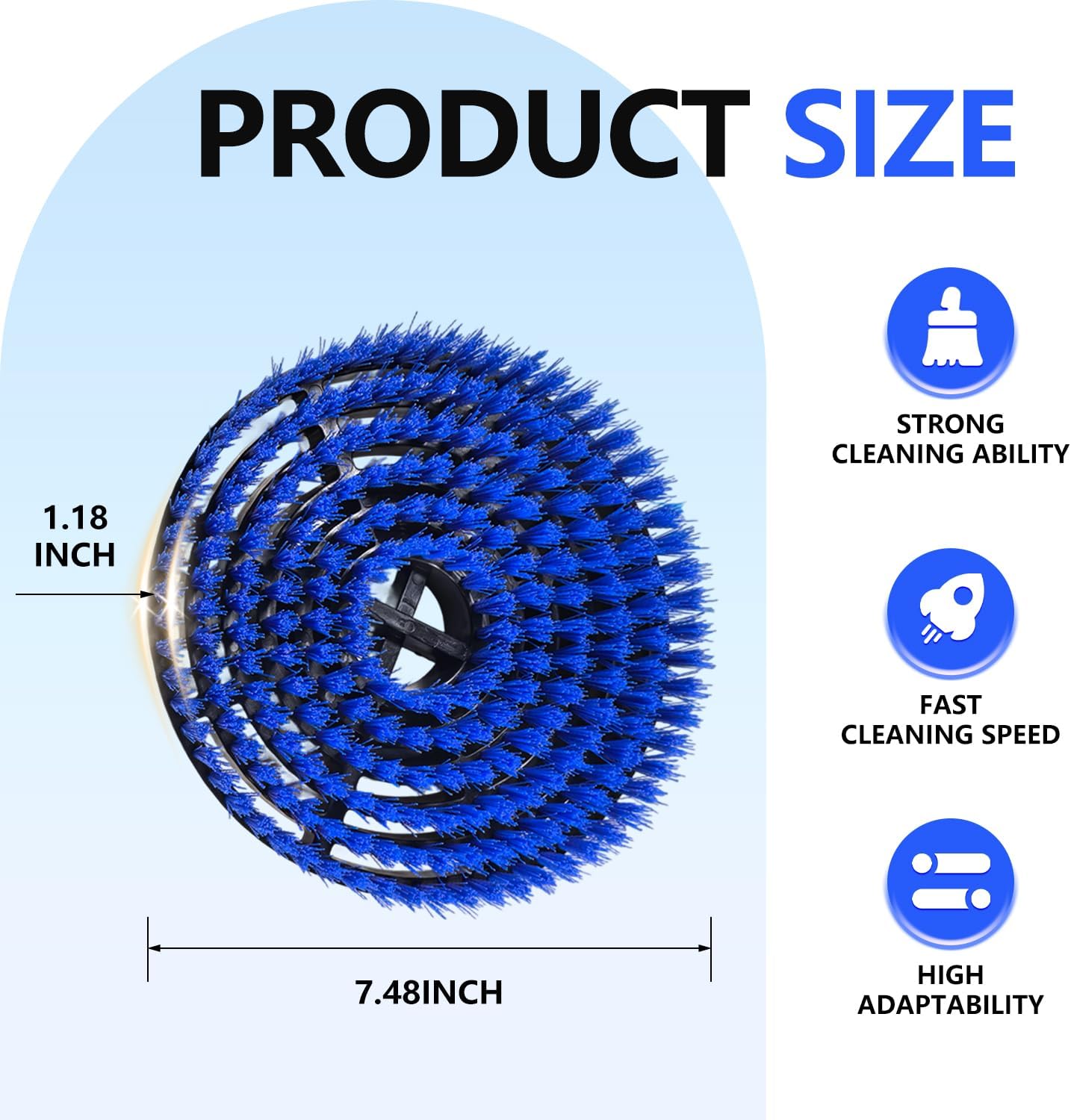Shark Steam Mop Pads - Replacement Brush Head for S7000/S7001/S8201 Series | Nylon Bristles for Deep Cleaning Hardwood & Tile Floors