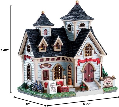 Elm Valley Church - Beautifully Crafted Wooden Church Model | Perfect for Home Decor